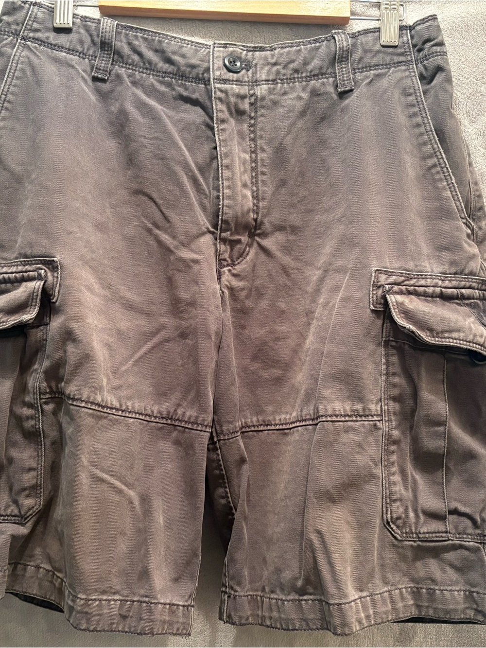 Men's Gray Cargo Shorts - TWO Pair - waist 32